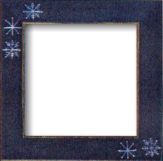 Mill Hill Matte Blue Snowflakes 6" Frame