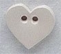 Mill Hill Ceramic Button 86005 Small White Heart