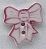 Mill Hill Ceramic Button 86064 Pink Bow