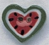Mill Hill Ceramic Button 86078 Watermelon Heart