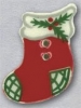 Mill Hill Ceramic Button 86112 Red Stocking