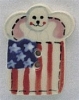 Mill Hill Ceramic Button 86126 Bunny with Flag
