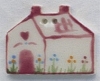 Mill Hill Ceramic Button 86134 Pin Heart House