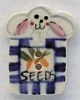Mill Hill Ceramic Button 86137 Bunny Seed Packet