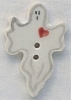Mill Hill Ceramic Button 86162 Ghost with Heart