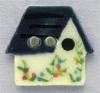 Mill Hill Ceramic Button 86172 White Birdhouse
