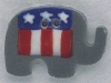 Mill Hill Ceramic Button 86201 Contemporary GOP Elephant
