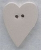Mill Hill Ceramic Button 86203 Large White Folk Heart