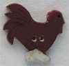 Mill Hill Ceramic Button 86223 Rooster Facing Right