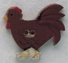 Mill Hill Ceramic Button 86224 Rooster Facing Left