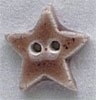 Mill Hill Ceramic Button 86245 Very Small Speckled Brown Star