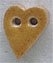Mill Hill Ceramic Button 86254 Small Speckled Gold Folk Heart