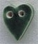 Mill Hill Ceramic Button 86256 Small Country Green Folk Heart