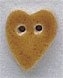 Mill Hill Ceramic Button 86262 Medium Speckled Gold Folk Heart