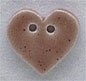 Mill Hill Ceramic Button 86266 Small Speckled Brown Heart