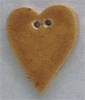 Mill Hill Ceramic Button 86286 Large Speckled Gold Folk Heart