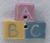 Mill Hill Ceramic Button 86292 ABC Blocks
