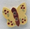 Mill Hill Ceramic Button 86317 Yellow Butterfly