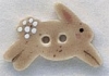 Mill Hill Ceramic Button 86320 Tan Leaping Bunny