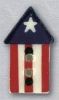Mill Hill Ceramic Button 86322 Patriotic Birdhouse with Star