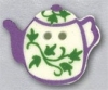 Mill Hill Ceramic Button 86330 Ivy Teapot