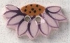 Mill Hill Ceramic Button 86337 Half Purple Daisy