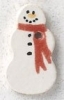 Mill Hill Ceramic Button 86350 Petite Snowman