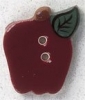 Mill Hill Ceramic Button 86352 Small Burgundy Apple