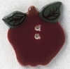 Mill Hill Ceramic Button 86353 Large Burgundy Apple