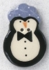 Mill Hill Ceramic Button 86354 Penguin with Blue Hat