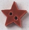 Mill Hill Ceramic Button 86355 Mocha Red Very Small Star
