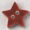 Mill Hill Ceramic Button 86356 Mocha Red Small Star