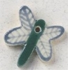 Mill Hill Ceramic Button 86358 Green Dragonfly