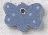 Mill Hill Ceramic Button 86361 Petite Blue Butterfly with Polka Dots