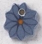 Mill Hill Ceramic Button 86367 Petite Blue Spring Flower