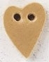 Mill Hill Ceramic Button 86376 Small Old Gold Folk Heart with Matte Finish