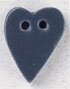 Mill Hill Ceramic Button 86377 Small Medium Blue Folk Heart with Matte Finish