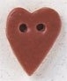 Mill Hill Ceramic Button 86378 Small Cinnaberry Folk Heart with Matte Finish