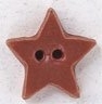 Mill Hill Ceramic Button 86383 Very Small Cinnaberry Star with Matte Finish