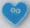 Mill Hill Ceramic Button 86397 Small Aqua Heart