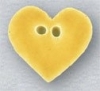 Mill Hill Ceramic Button 86401 Small Bright Yellow Heart