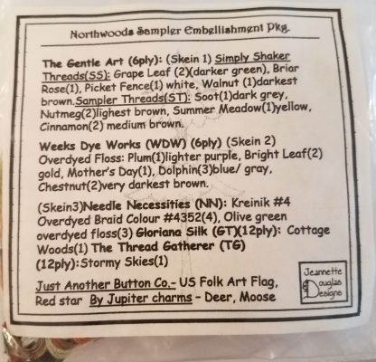 Northwoods Sampler Embellishment Pack