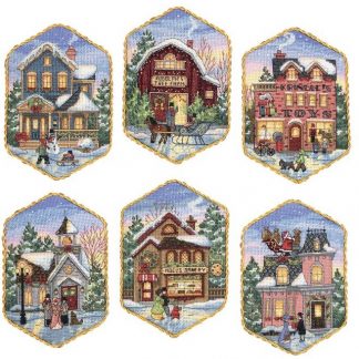 Christmas Village Ornaments from Dimensions