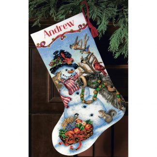 Snowman Gathering Stocking from Dimensions