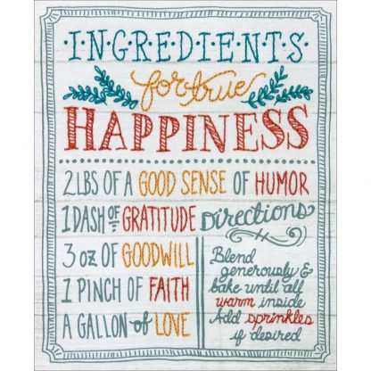 Ingredients for Happiness from Dimensions