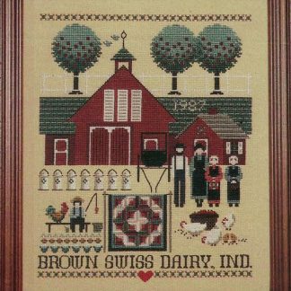 TG20 Brown Swiss Dairy cross stitch by Told in a Garden