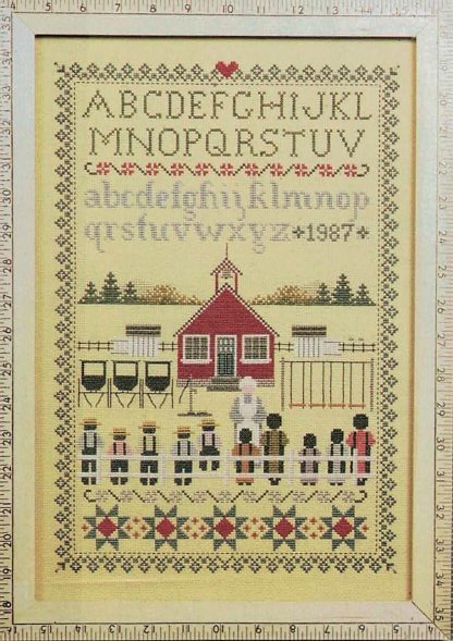 TG25 Schoolhouse Sampler cross stitch by Told in a Garden