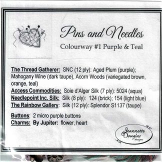 JDD169E Pins & Needles Purple/Teal Embellishment Pack