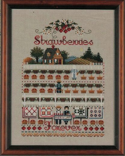TG38 Strawberries Forever cross stitch by Told in a Garden