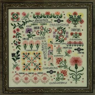 RMS1310 Dreaming of Carnations cross stitch from Rosewood Manor